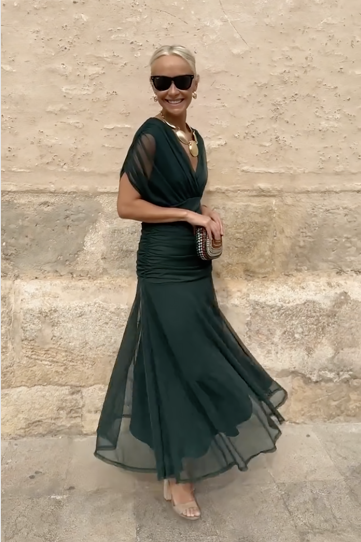 Louise | Vestido Maxi de Fiesta Elegante con Escote en V