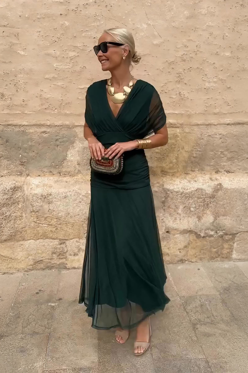 Louise | Vestido Maxi de Fiesta Elegante con Escote en V