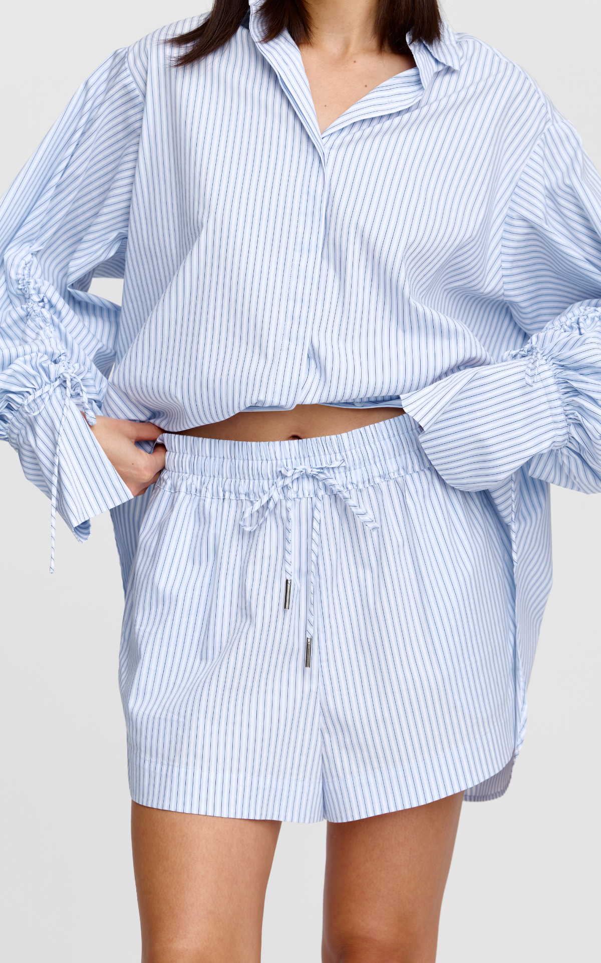 Conjunto de Rayas con Mangas de Farol™ - Ligero y transpirable