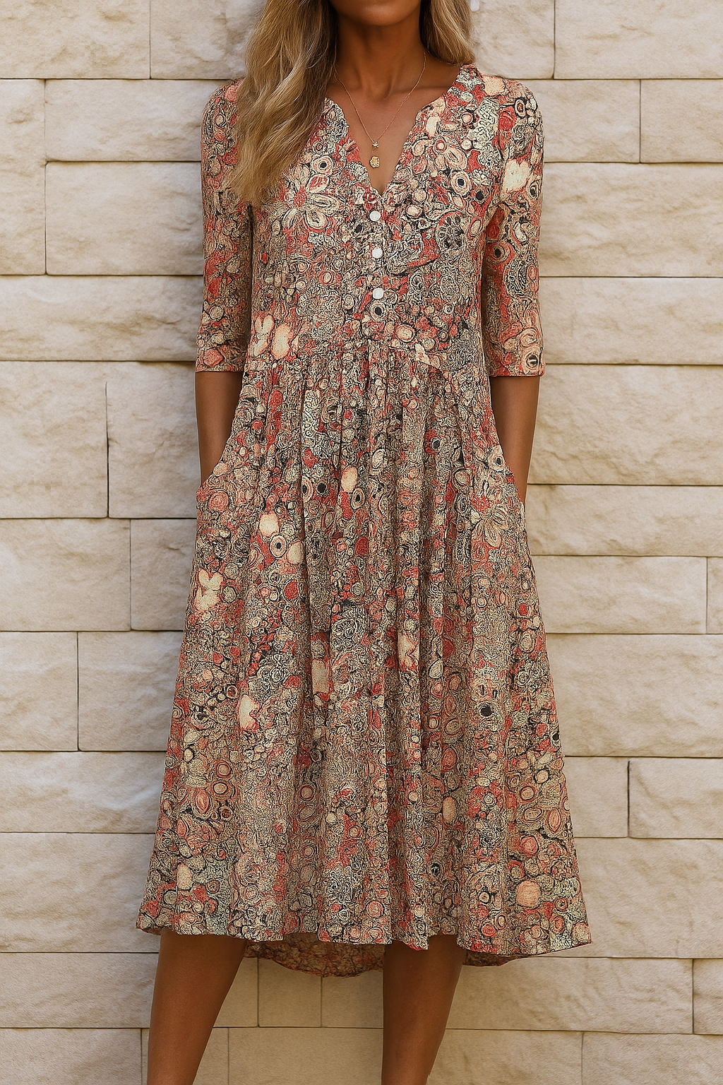 Olivia Vestido con Escote en V