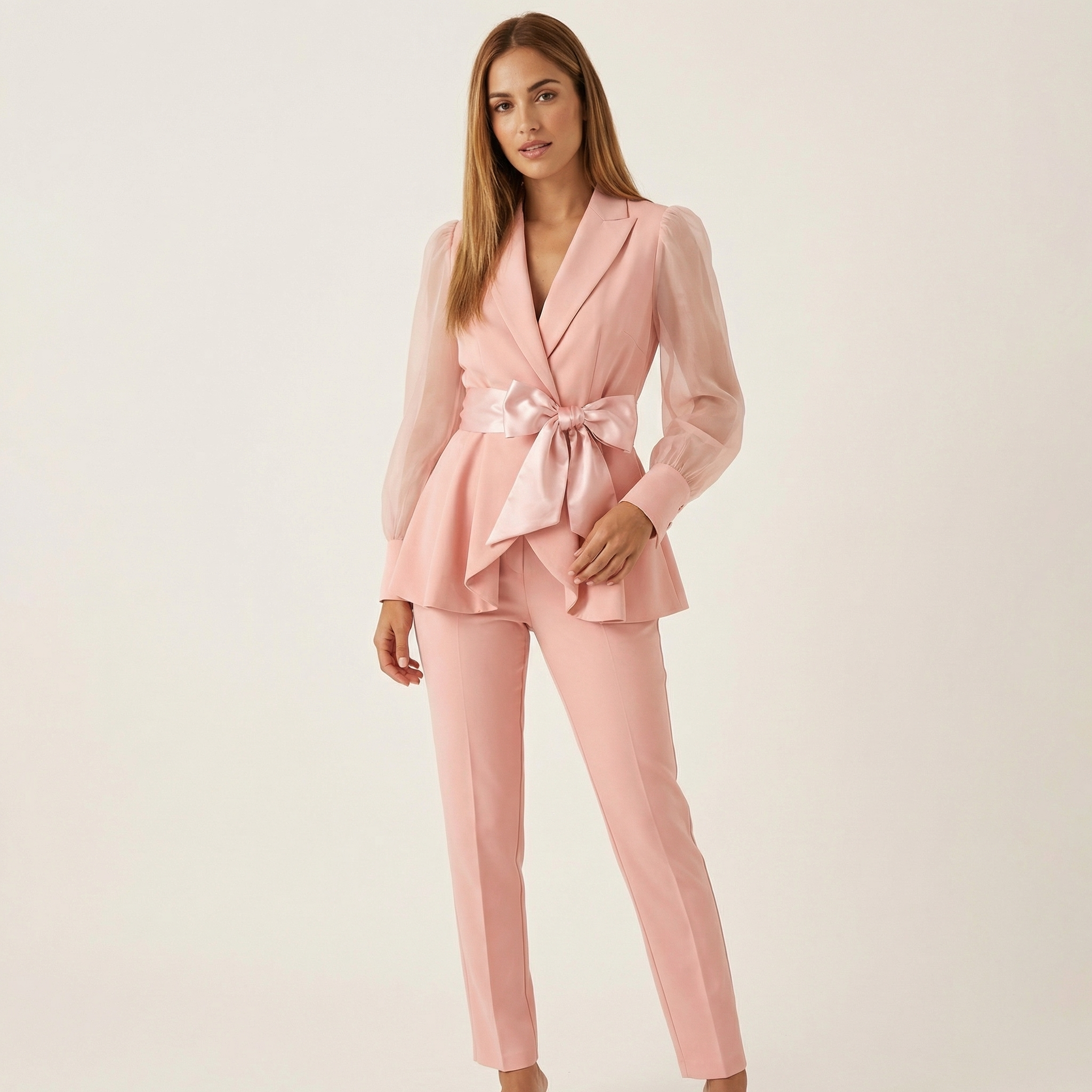 Valentina™ | Blazer con lazo y pantalón a juego