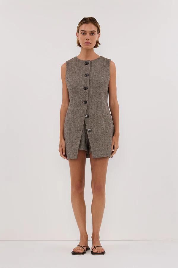 Conjunto Frankie Choc Tweed™ – Sofisticación Tailored en Dos Piezas