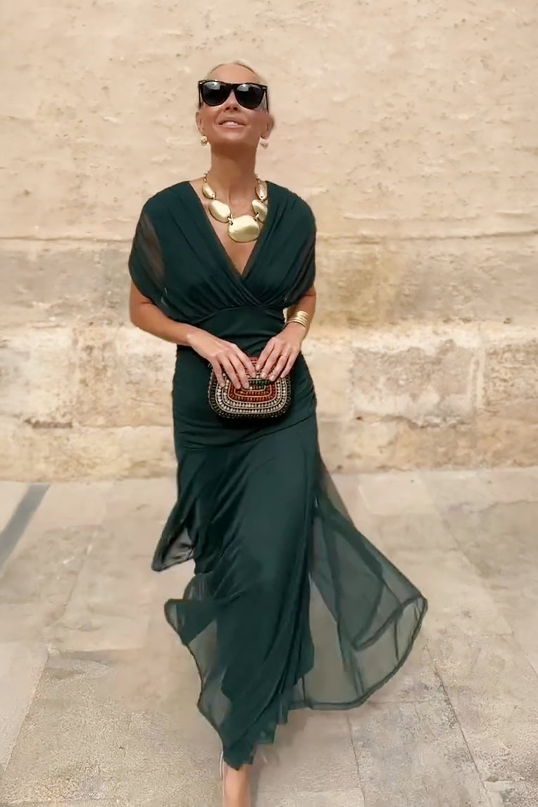 Louise | Vestido Maxi de Fiesta Elegante con Escote en V