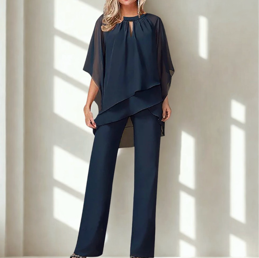 Conjunto Lia - Capas asimétricas que disimulan y estilizan.