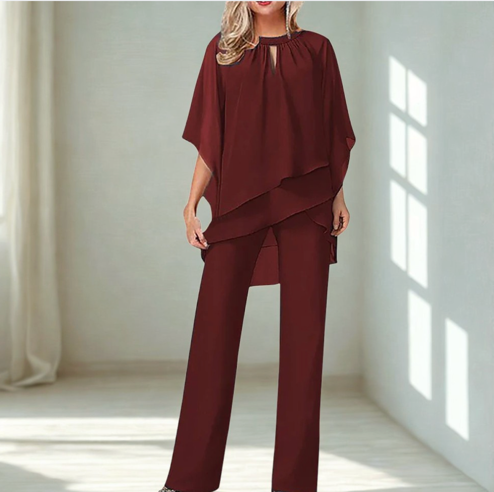 Conjunto Lia - Capas asimétricas que disimulan y estilizan.