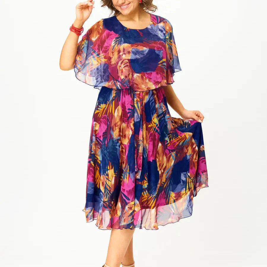 Barbara | vestido de chiffon cómodo para tallas grandes