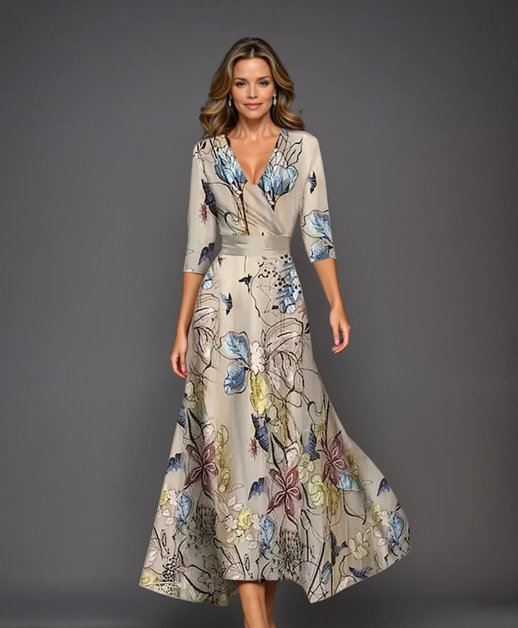 Vestido Chic con Estampado Floral