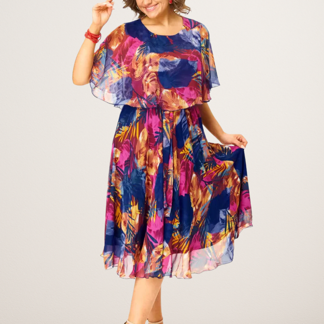 Barbara | vestido de chiffon cómodo para tallas grandes