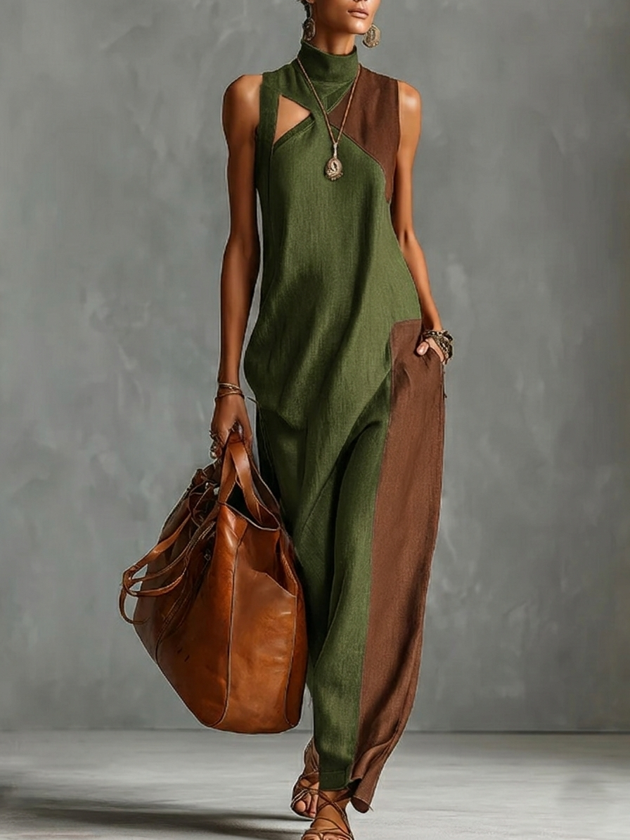 Vestido Arya - Tejido Premium de Algodón y Lino